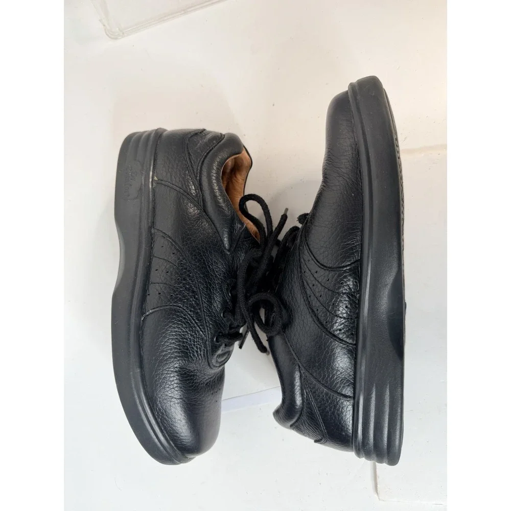 Dr. Comfort Lindsey Black Leather Lace Up Comfort Shoes Womens 6.5W Wide - Picture 3 of 12